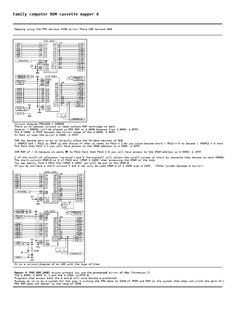 Family Computer ROM Mapper Circuit Guide | PDF