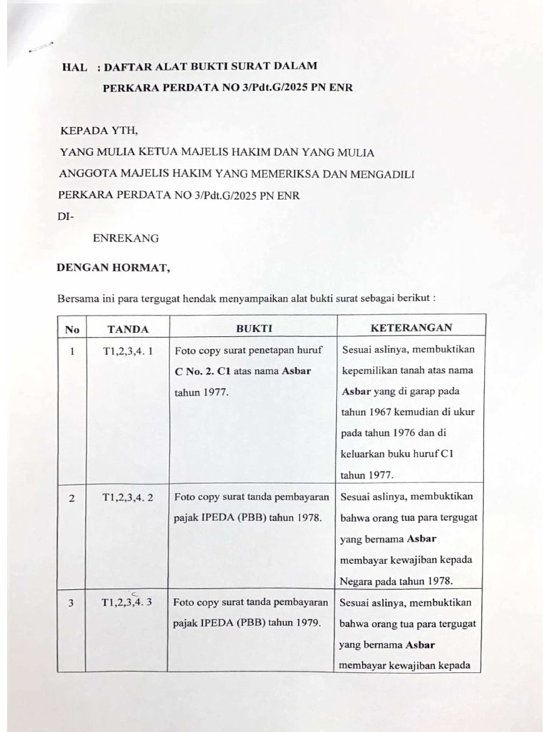 Daftar Bukti | PDF