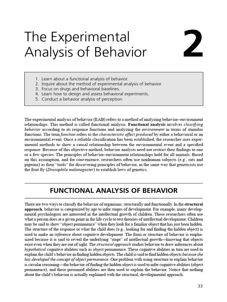 Functional Analysis in Behavior Analysis | PDF | Classical Conditioning ...