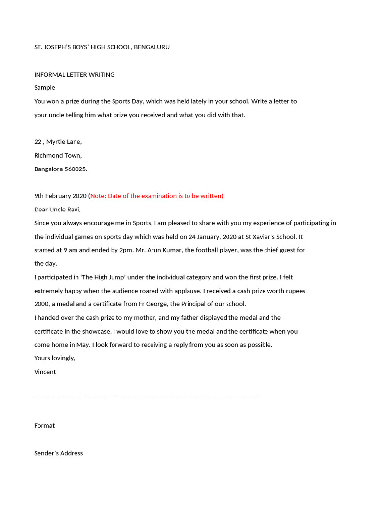 Informal or Friendly Letter-2 | PDF | Human Communication