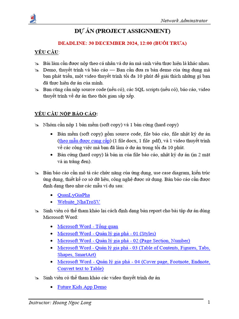 Project Assignment - Network Adminstration | PDF