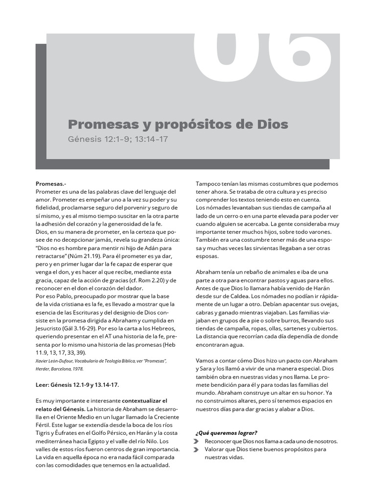 Promesas de Dios a Abraham en Génesis | PDF | Abrahán | Libro del Génesis