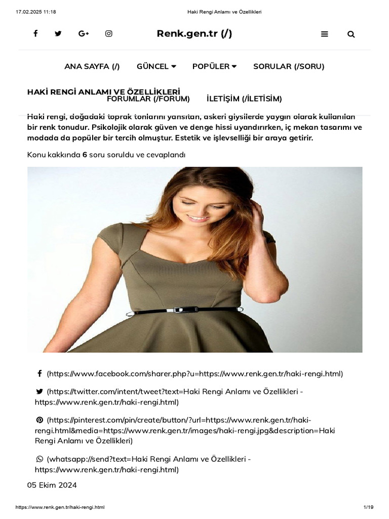 Haki Rengi Anlamı Ve Özellikleri | PDF