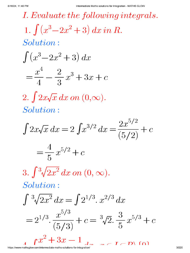 Solutions For Integration Pdf