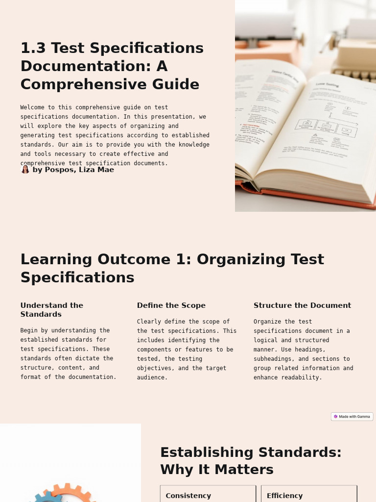Test Specifications Documentation Guide | PDF | Educational Assessment ...
