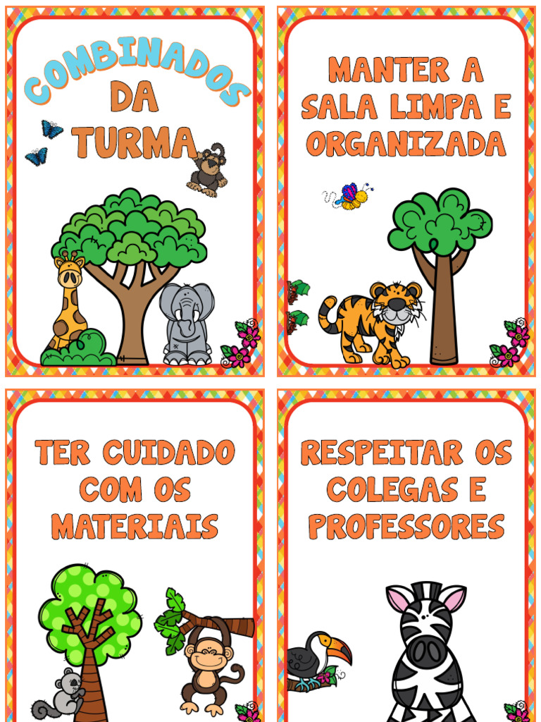 Combinados Da Turma Animais - @comunidadepedagogica | PDF