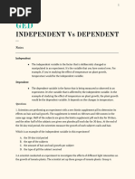 Identifying IV and DV in Experiments | PDF | Experiment