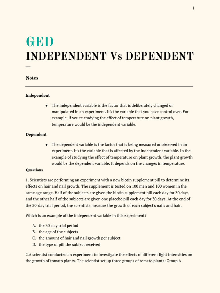 Experiment Related Questions | PDF | Experiment