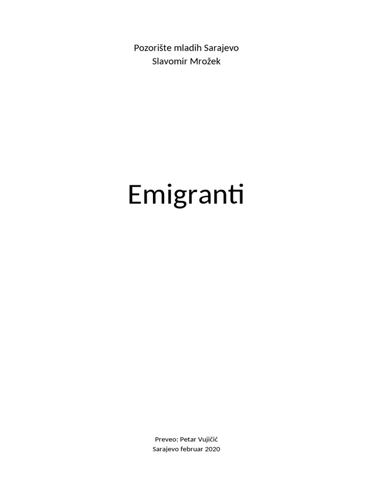 EMIGRANTI | PDF