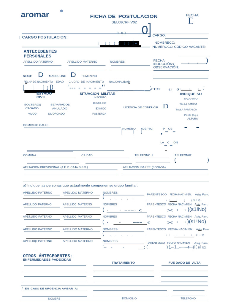 Ficha de Postulacion | PDF