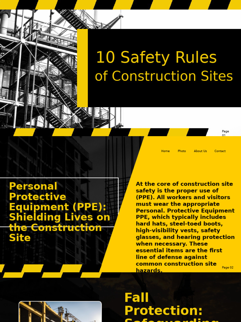 Construction Site Safety Guidelines | PDF | Fire Safety | Personal ...