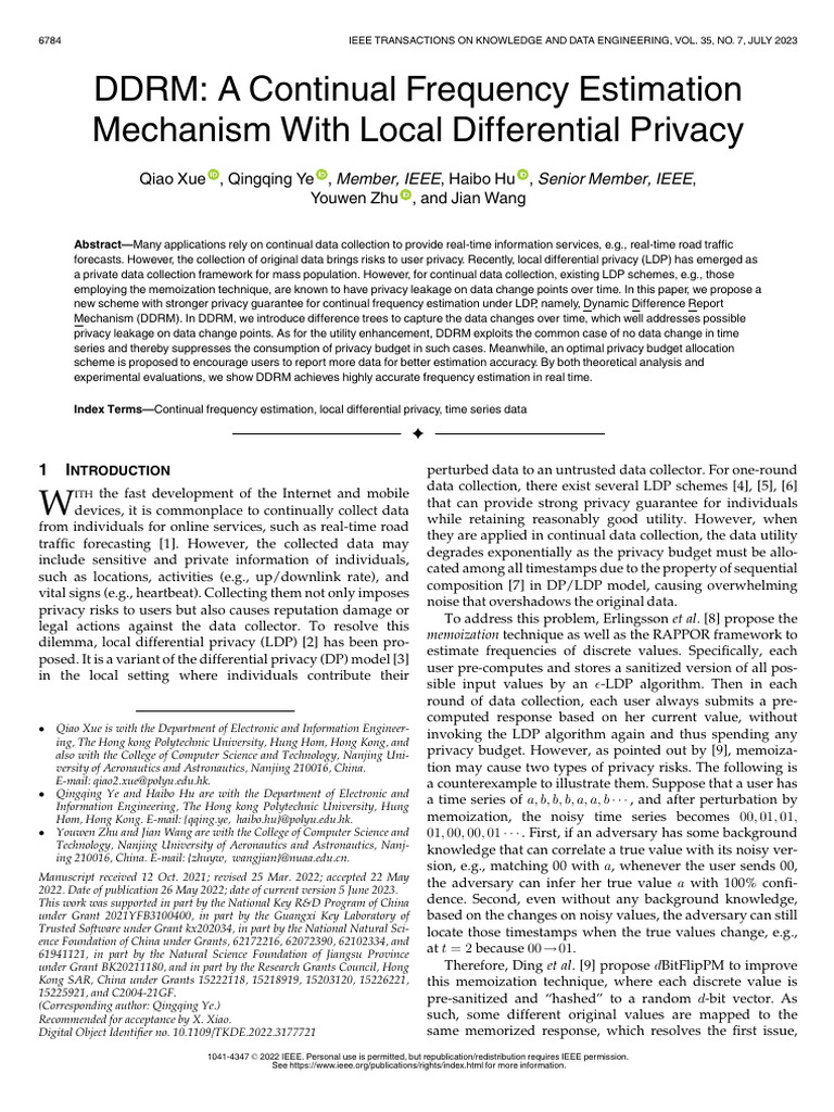 DDRM: Enhanced LDP for Frequency Estimation | PDF | Computing | Data