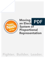 Moving To An Electoral System of Proportional Representation