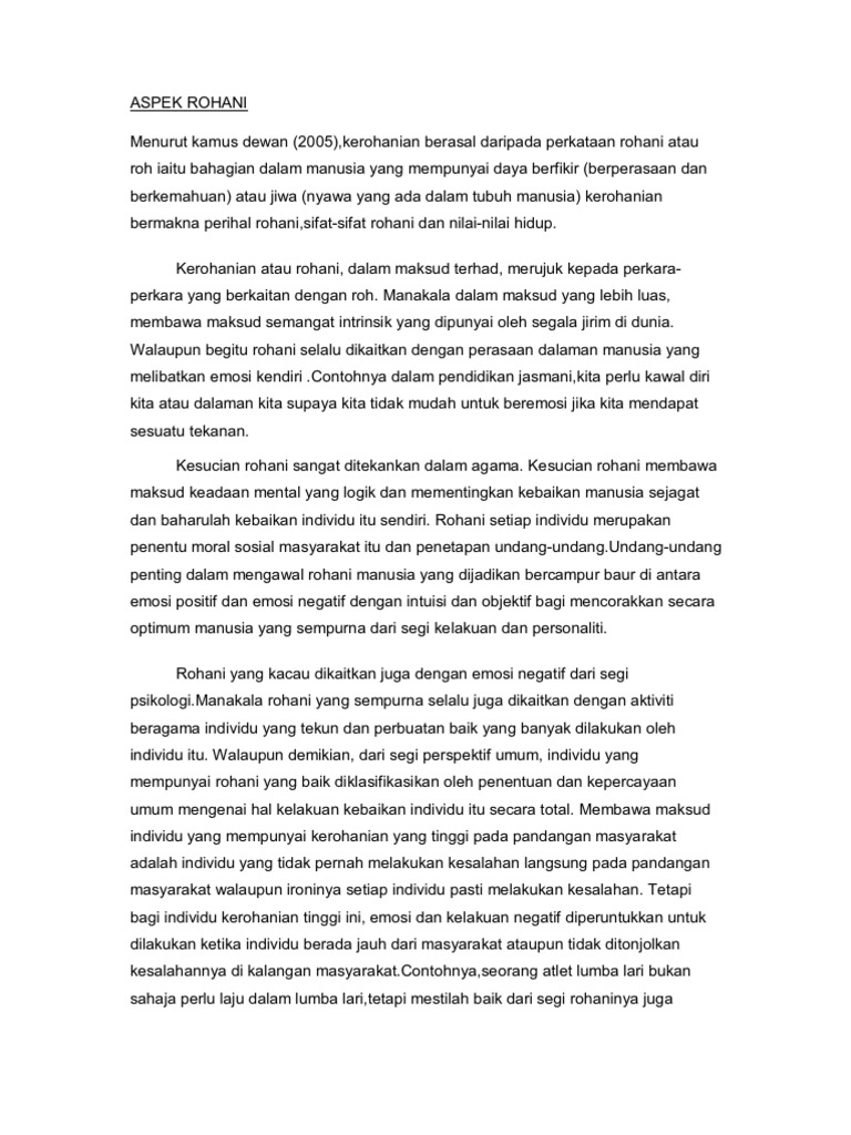 Aspek Rohani Pdf