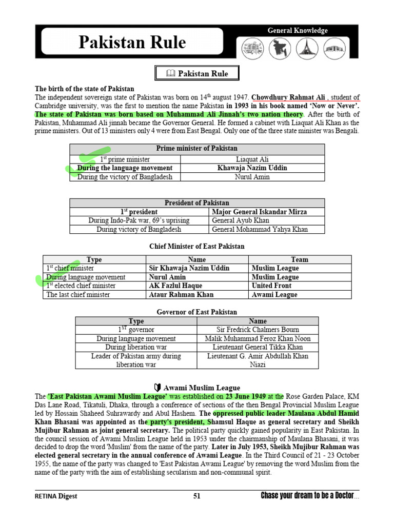 Gk 01 Marked Book Pdf Bangladesh Pakistan