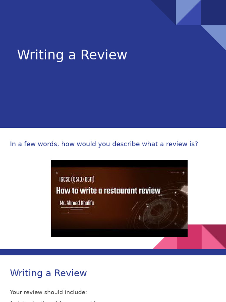 How to Write an Effective Review | PDF