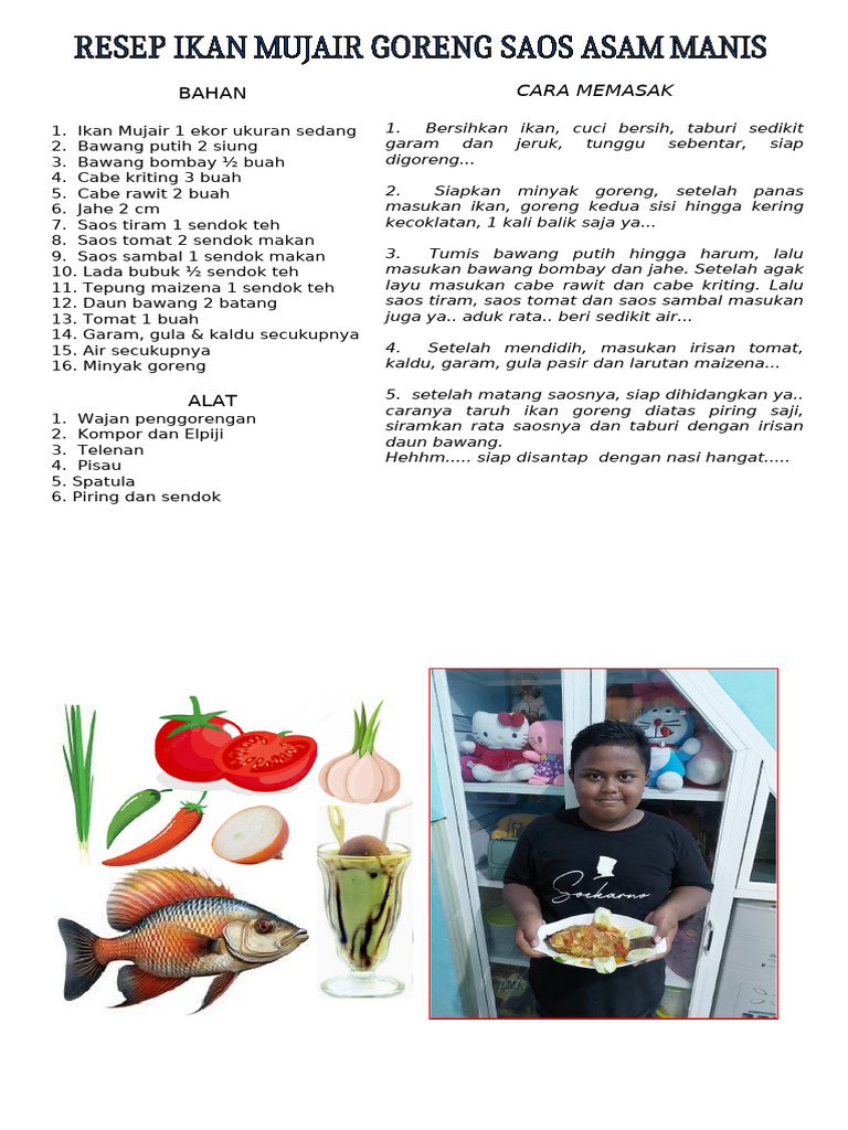 Resep Ikan Mujair Saus Kekinian | PDF