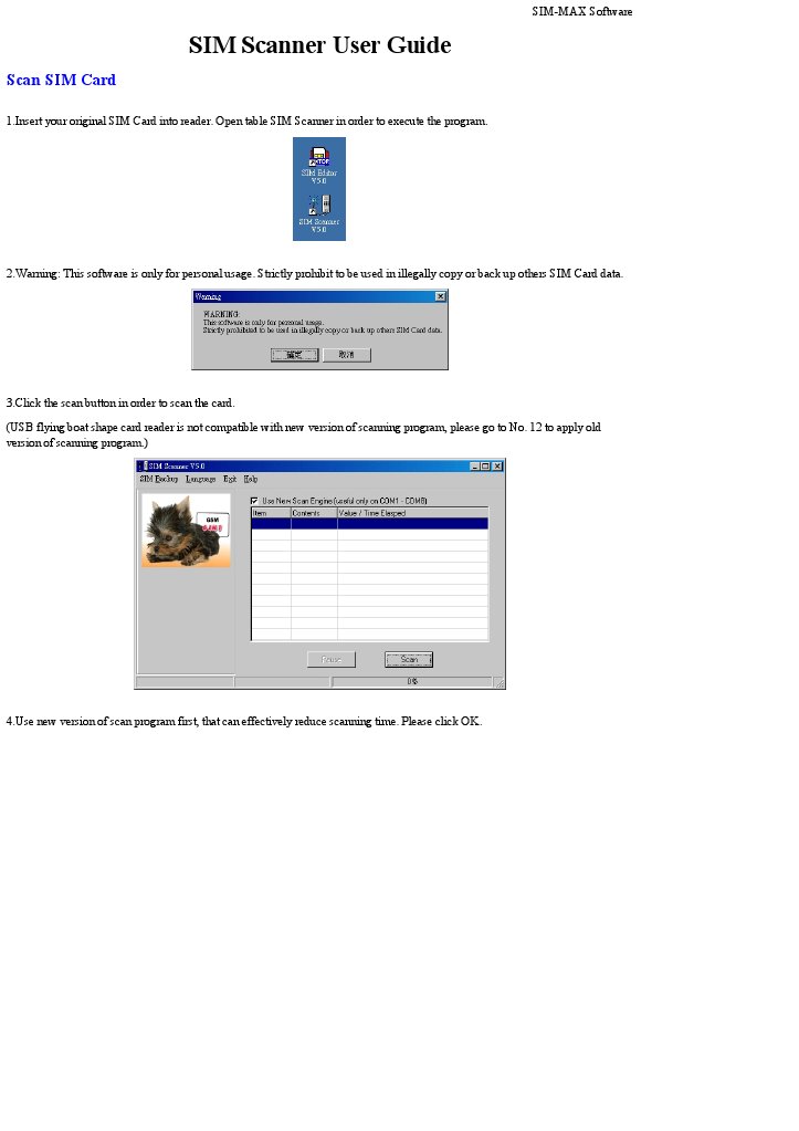 Sim Scanner