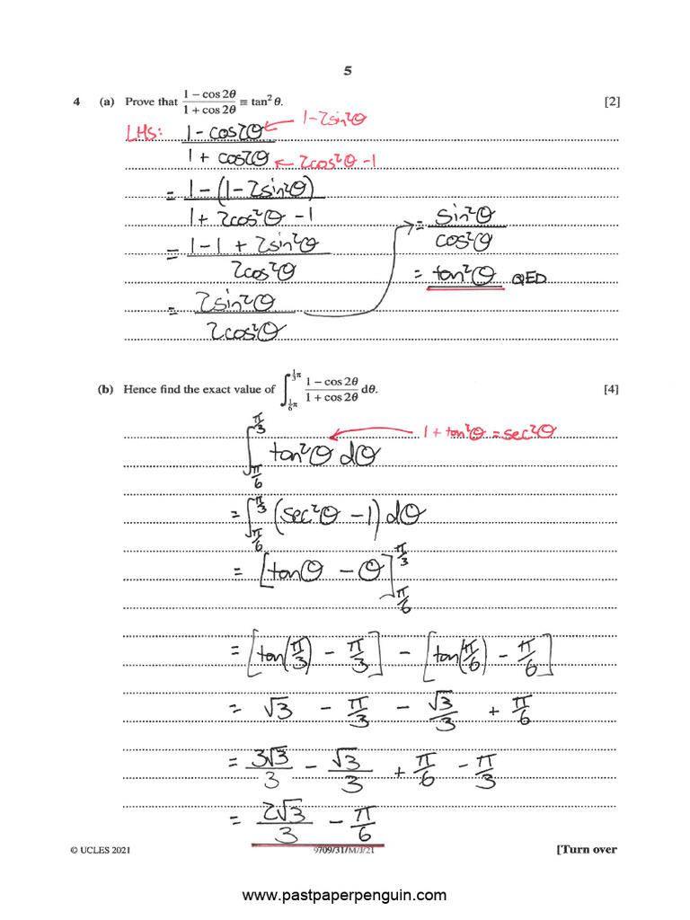 A Integration of Trig | PDF