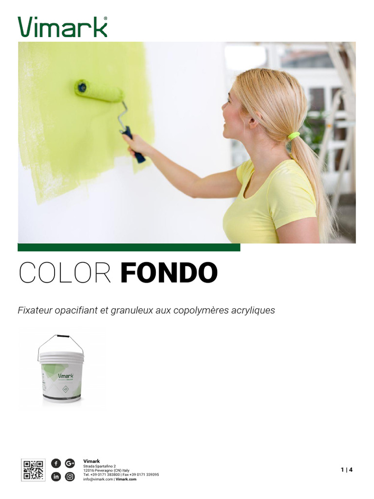 Fixateur Opacifiant COLOR.FONDO Vimark | PDF | Couleur | Peinture
