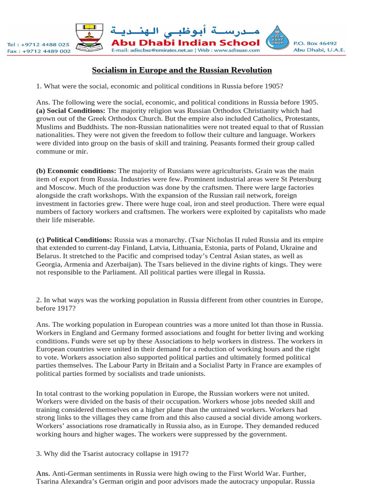 Socialism and the Russian Revolution Insights | PDF | Bolsheviks ...