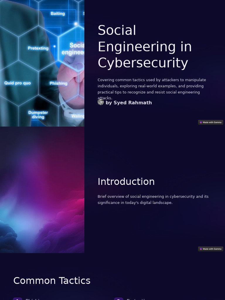 Social Engineering Tactics in Cybersecurity | PDF | Phishing | Social ...