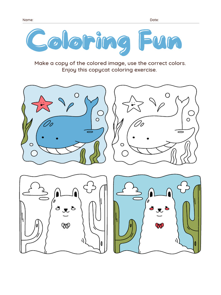 Animals Coloring Worksheet 20250213 131431 0000 | PDF