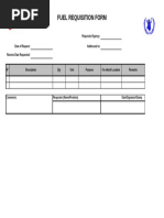 Fuel Requisition Form New | PDF