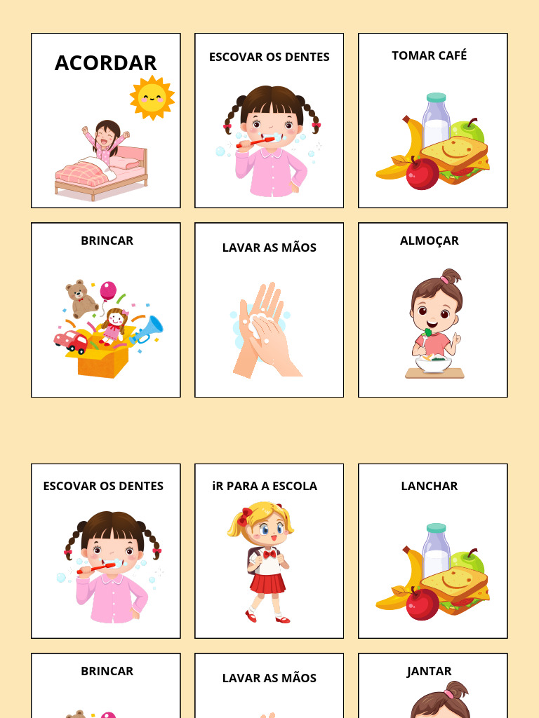 Rotina Infantil Menina | PDF