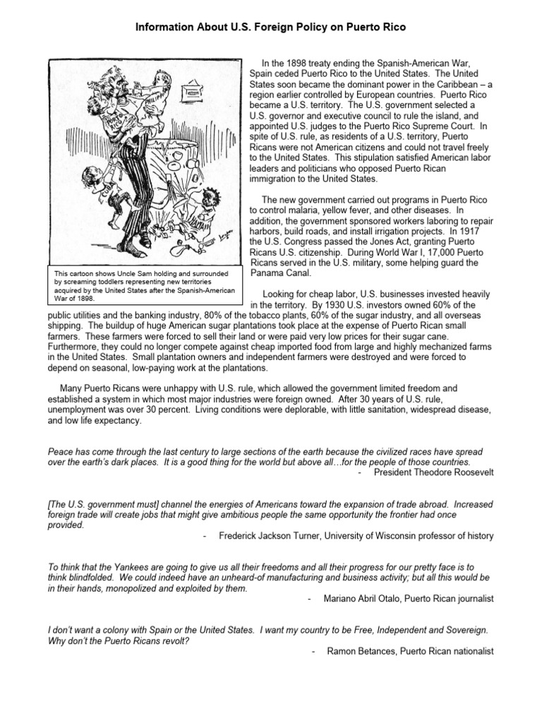 U.S. Foreign Policy Impact on Puerto Rico | PDF | Puerto Rico ...