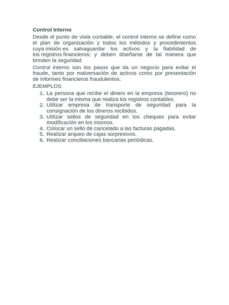 Guía de Control Interno Contable | PDF