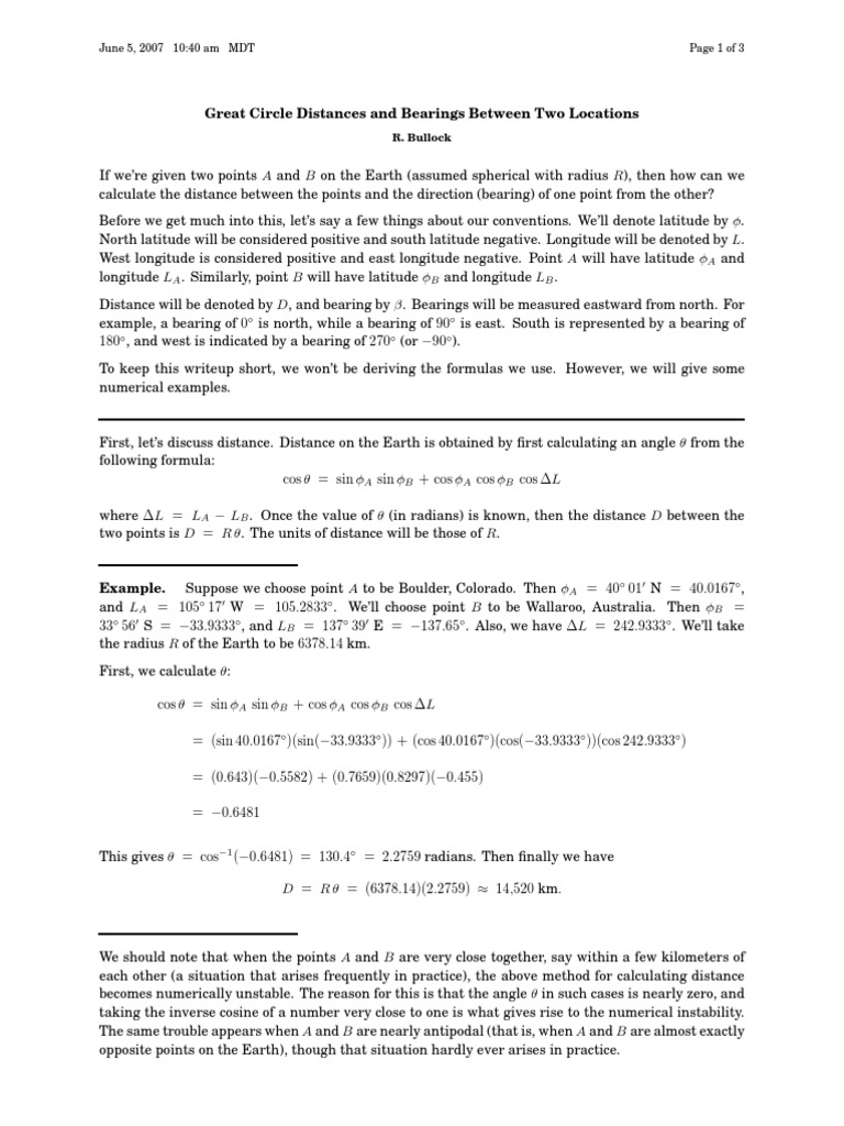 GC Simple | PDF | Latitude | Longitude