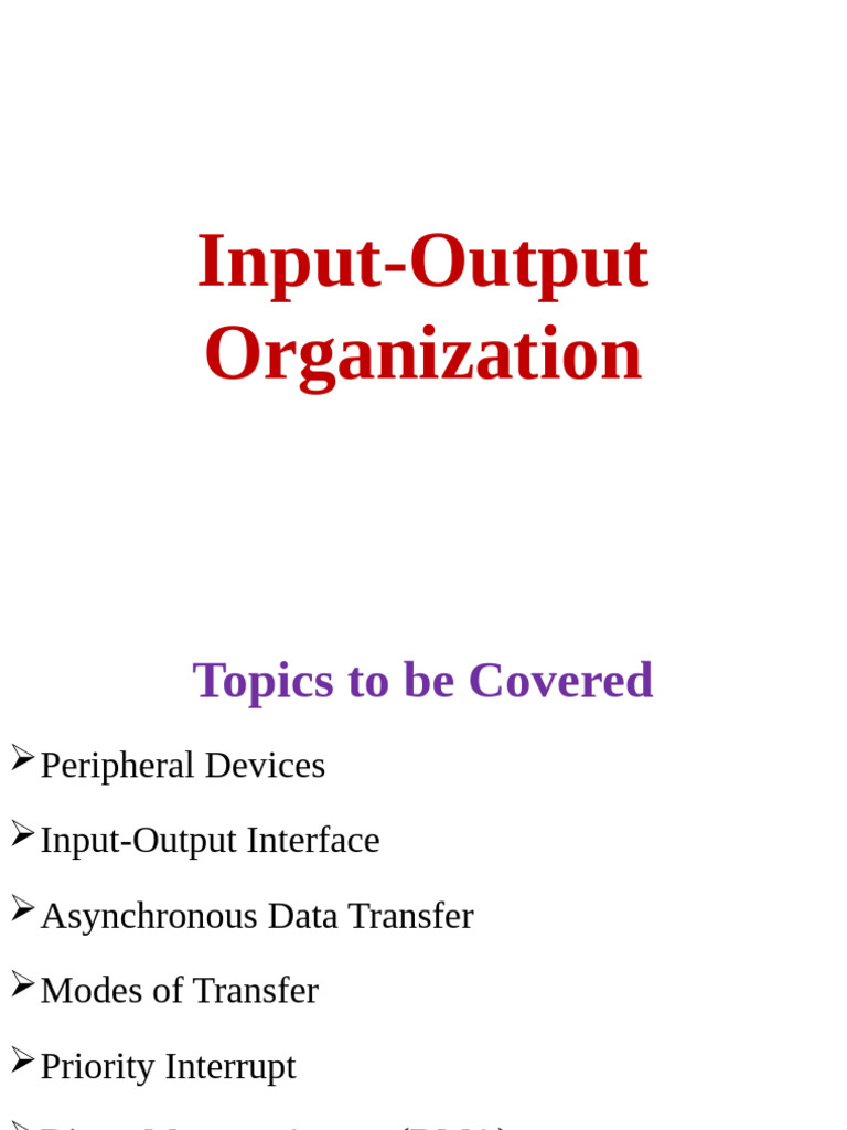 04_01 Input-Output Organization | PDF | Input/Output | Central ...