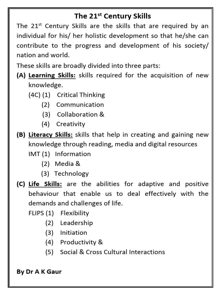 The 21st Century Skills | PDF