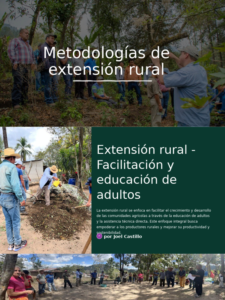 Metodologías Efectivas en Extensión Rural | PDF | Aprendizaje | Agricultura