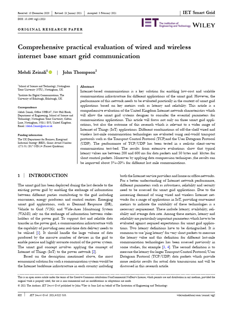 Comprehensive Practical Evaluation of Wired and Wi | PDF | Transmission ...