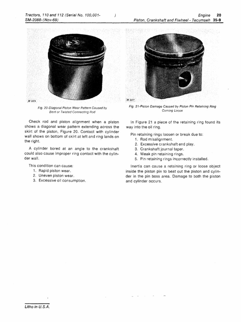 Piston Wear and Damage Causes Explained | PDF