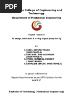 Project Report On Gear Pump