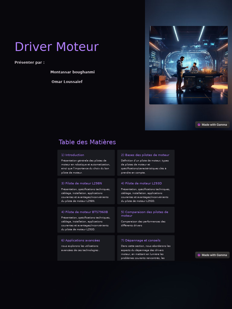 Driver Moteur | PDF | Courant continu haute tension | Microcontrôleur