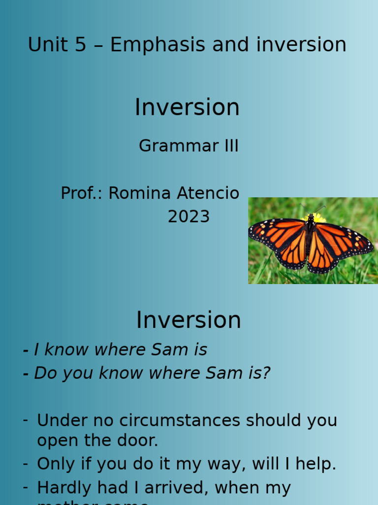 Mastering Inversion in English Grammar | PDF | Adverb | Languages