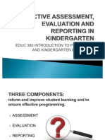 9-Effective Assessment, Evaluation and Reporting in Kindergarten