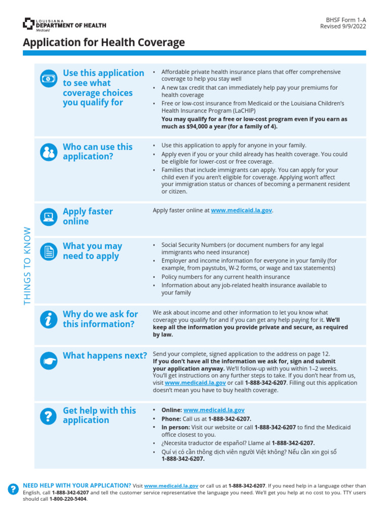 Louisiana Health Coverage Application Guide | PDF | Race And Ethnicity ...