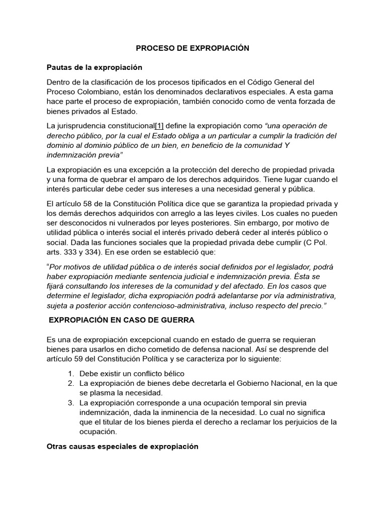 Proceso de Expropiación en Colombia | PDF | Dominio eminente | Propiedad