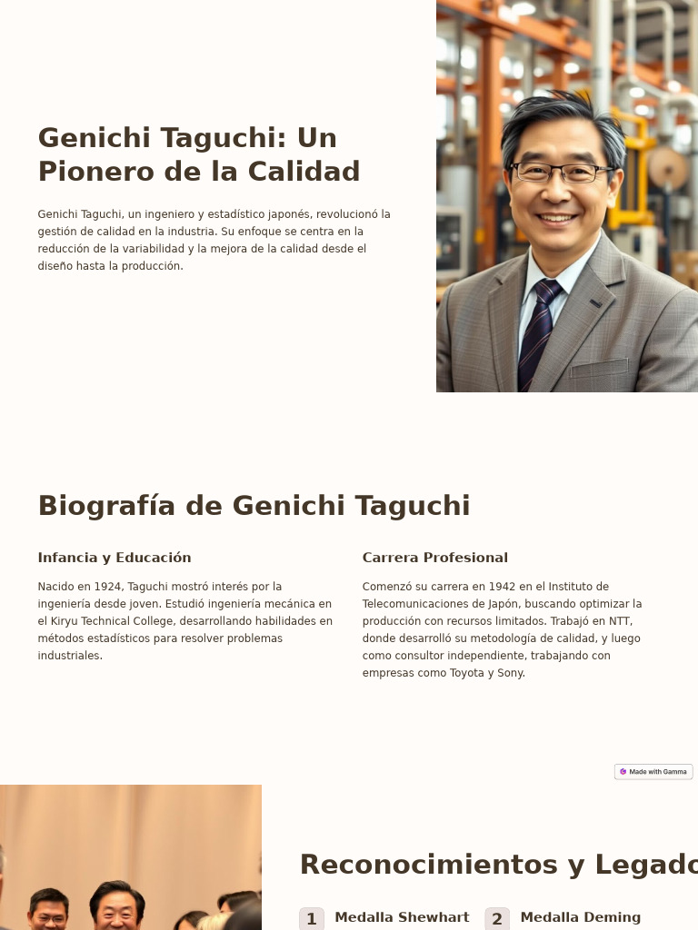 Taguchi: Revolución en Calidad | PDF | Calidad (comercial) | Diseño