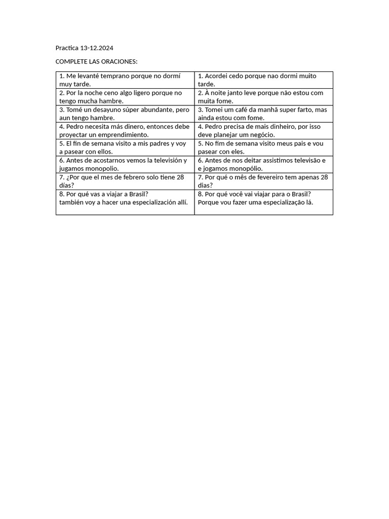 Practica 13 Portugues | PDF