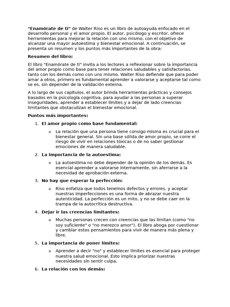 Enamórate de Ti: Amor Propio y Autoestima | PDF | Autoestima | Amor