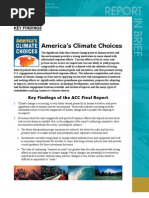 America's Climate Choices 2011 ACC Final Report Key Findings