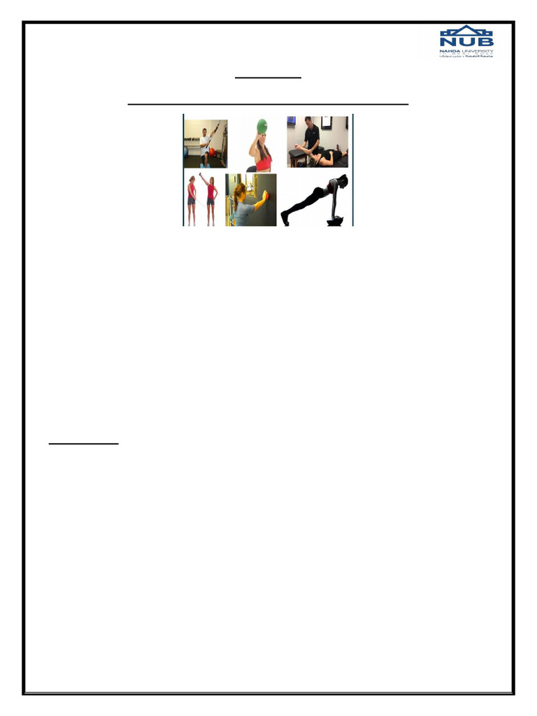 Principles of Therapeutic Exercise | PDF | Physical Therapy | Balance ...