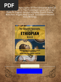 Full download The Complete Apocrypha Of The Ethiopian Bible 20 Missing Books In The Protestant Canon Of Ge ez Bible In English Version Includes Enoch Giants Watchers Angels And Sirach  1st Edition Ancient Holy Writings pdf docx