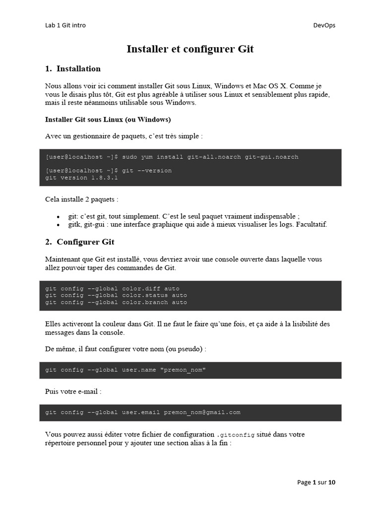 Initialiser Git sur Windows | PDF | Linux | Microsoft Windows